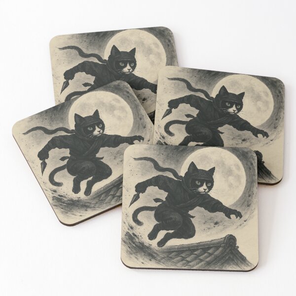 Item preview, Shadow Paws – The Silent Shinobi Cat designed and sold by Zen Cat Studio.
