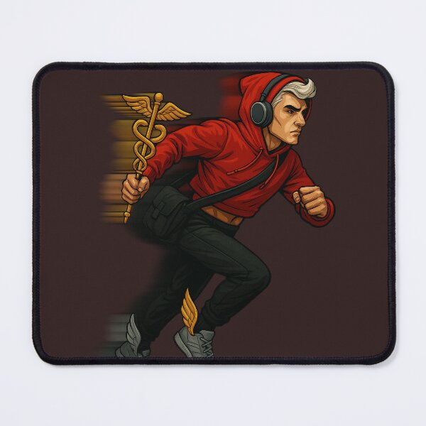 Item preview, Hermes Reimagined – Messenger God in Street Run Style designed and sold by Patternicity.