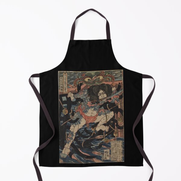 Item preview, "Utagawa Kuniyoshi – Zhang Shun, the Leaping Warrior (Suikoden Hero)" designed and sold by Kubiru.