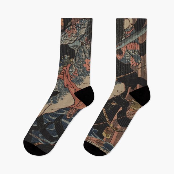 Item preview, "Utagawa Kuniyoshi – Zhang Shun, the Leaping Warrior (Suikoden Hero)" designed and sold by Kubiru.