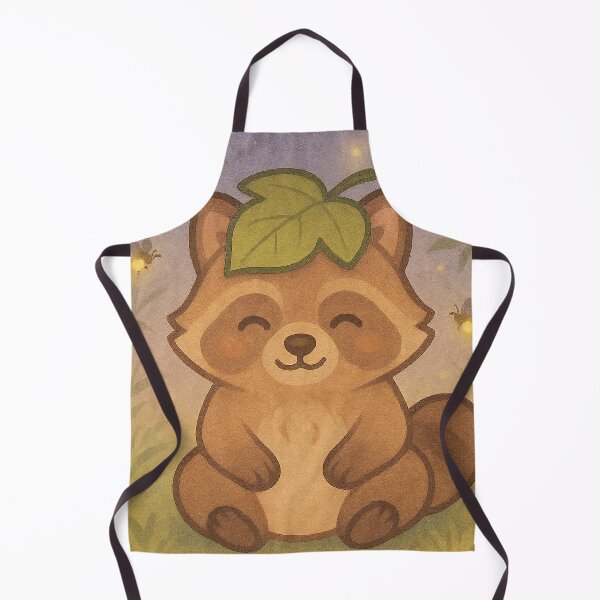 Item preview, Kawaii Tanuki – Leaf-Hat Raccoon Dog designed and sold by NipponPop.