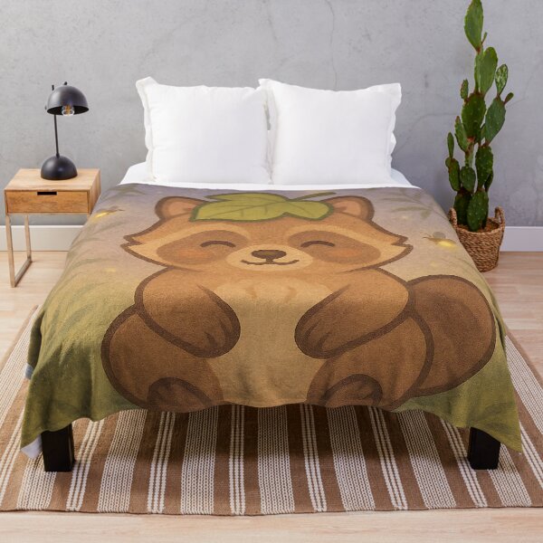 Item preview, Kawaii Tanuki – Leaf-Hat Raccoon Dog designed and sold by NipponPop.