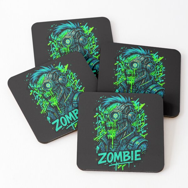 Item preview, Cyberpunk Zombie Head - Futuristic Grunge Art designed and sold by Thaivi Design.