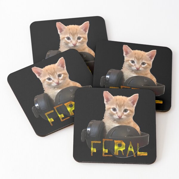 Item preview, Gamer Cat – Feral Vibes Only - Spicy Ginger designed and sold by aadventures.