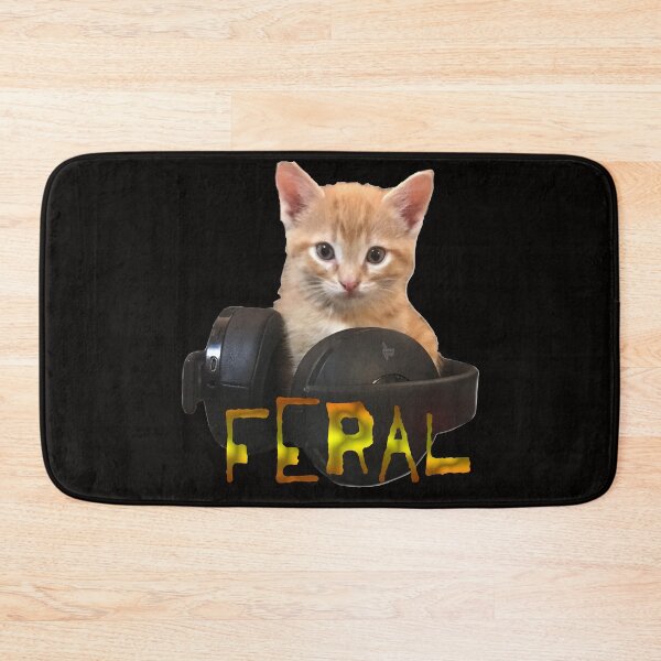 Item preview, Gamer Cat – Feral Vibes Only - Spicy Ginger designed and sold by aadventures.