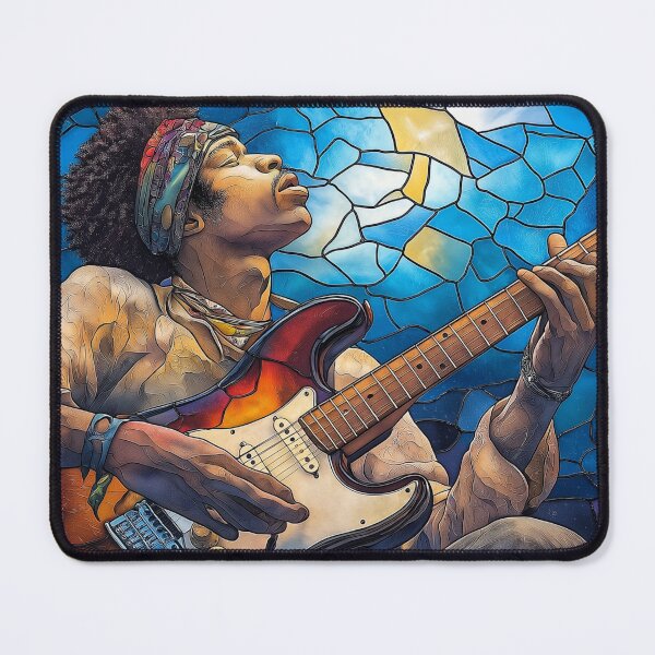 Item preview, Jimmy Hendrix in Stained glass designed and sold by Grandpa's Workshop.