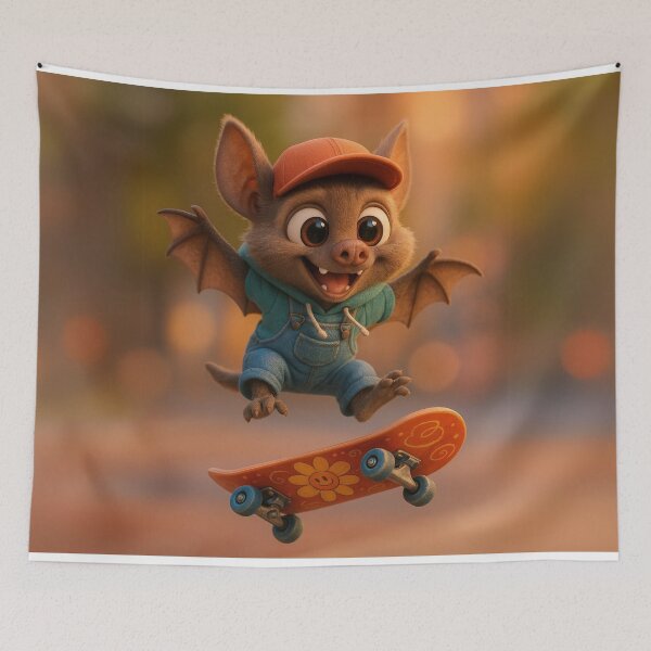 Item preview, Skater Little Brown Bat designed and sold by Sillytoe.