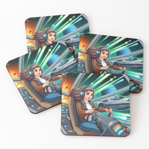 Item preview, Flying a spaceship. designed and sold by PandoraCastle.