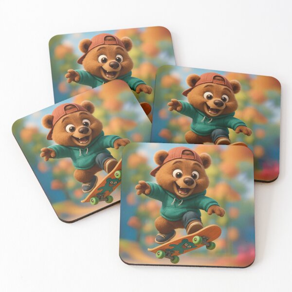 Item preview, Skater Brown Bear designed and sold by Sillytoe.