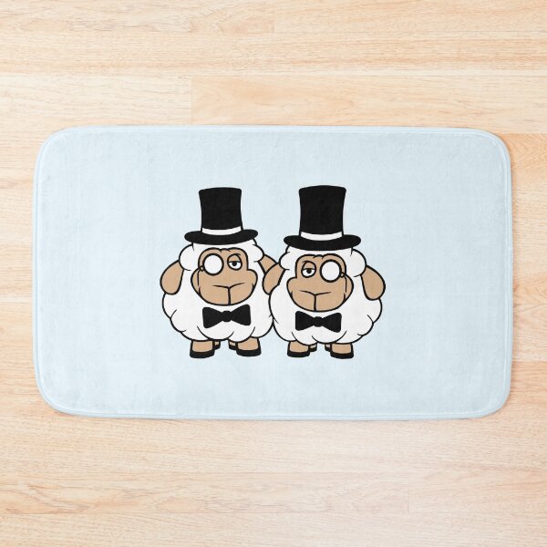 Item preview, 2 Sheep Men Gentlemen Top Hat Monocle Sir Two Mr. designed and sold by shirt-o-mat.