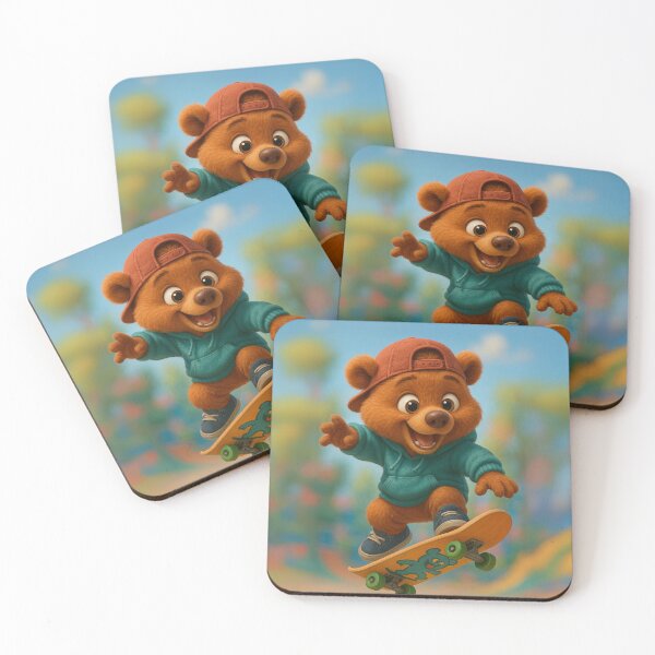 Item preview, Skater Cinnamon Bear designed and sold by Sillytoe.