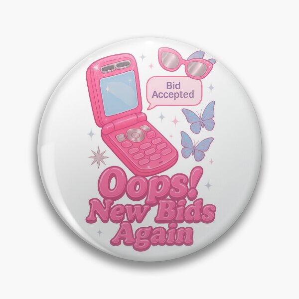 Item preview, New Bids Again – Y2K Sorority Flip Phone Sticker designed and sold by summer-loving.