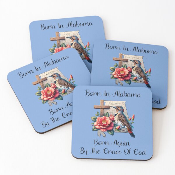 Item preview, Born In Alabama Born Again By The Grace Of God designed and sold by Thankful Designs.