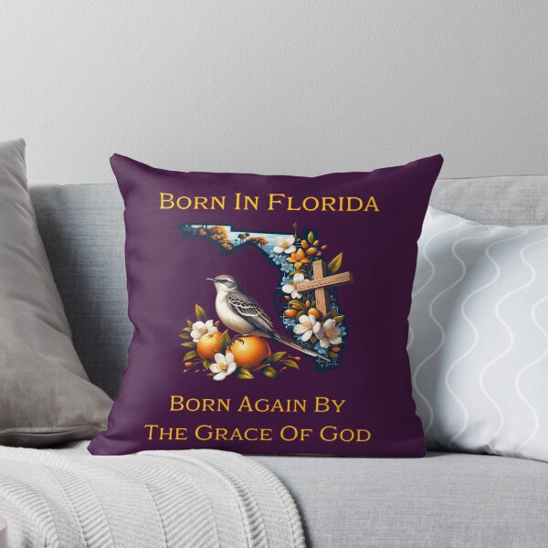 Item preview, Born In Florida, Born Again By The Grace Of God designed and sold by Thankful Designs.