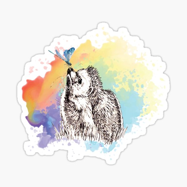 Item preview, Hedgehog in a field of Color designed and sold by Adams’ Animals.