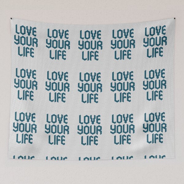 Item preview, Love Your Life Dark Blue Mosaic Personal Growth Mindset designed and sold by kakarikihill.