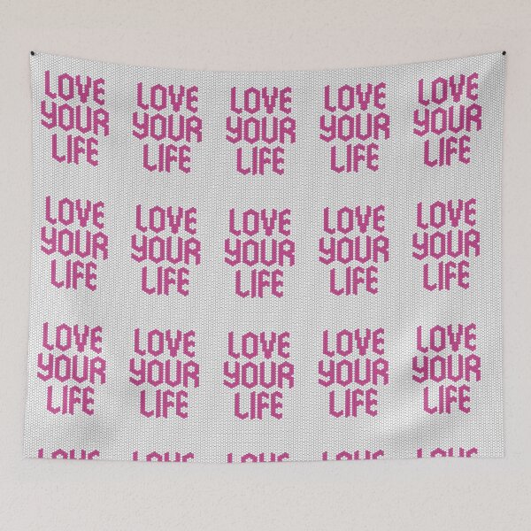 Item preview, Love Your Life Dark Pink Mosaic Personal Growth Mindset designed and sold by kakarikihill.