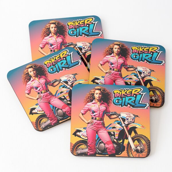 Item preview, Beautiful biker girl design, for girls who like comic-style adrenaline. designed and sold by UrbanTRIP.
