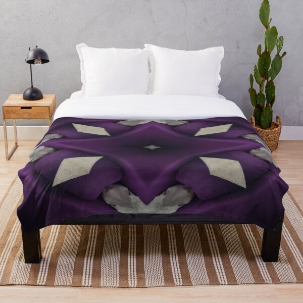 Item preview, Purple & Silver Kaleidoscope Quilt Block designed and sold by After 10 POD Designs.