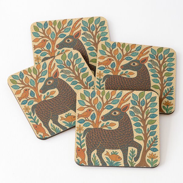 Item preview, “Sacred Forest Guardian – Gond Tribal Art” designed and sold by Tribe & Tech.