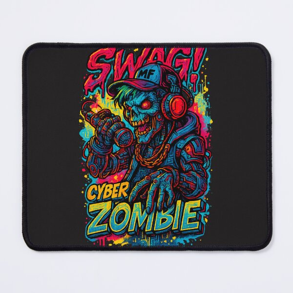 Item preview, Cyber Zombie Swag: Neon Undead Rapper designed and sold by Thaivi Design.