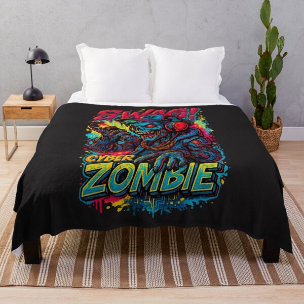 Item preview, Cyber Zombie Swag: Neon Undead Rapper designed and sold by Thaivi Design.