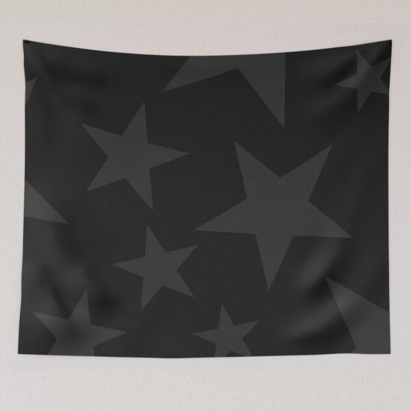 Item preview, Stealth Grey and Jet Black Big Ol' Stars designed and sold by STUDIO MORE Los Angeles.