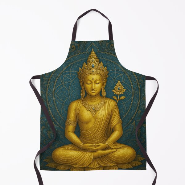 Item preview, Golden Tara Turquoise Floral Mandala designed and sold by GuyBlank.