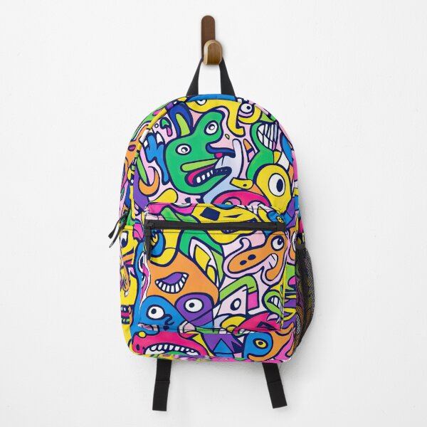 Artikelvorschau, Buntes Doodle Monster Mash – Lebendige abstrakte Cartoon-Kunst entworfen und verkauft von YourPrettyHome.