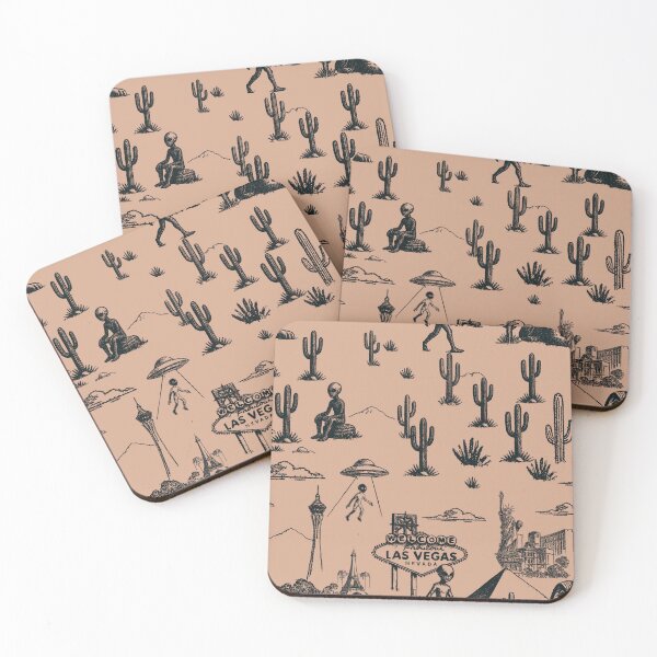 Item preview,  Retro Alien Desert Toile in Las Vegas Scene designed and sold by Loomandlorebyh.