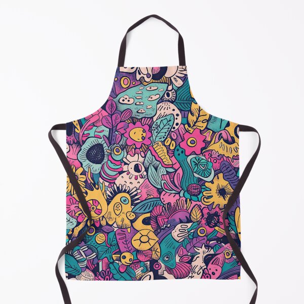 Item preview, Jardín de garabatos caprichoso: vibrante diseño abstracto floral y natural designed and sold by YourPrettyHome.