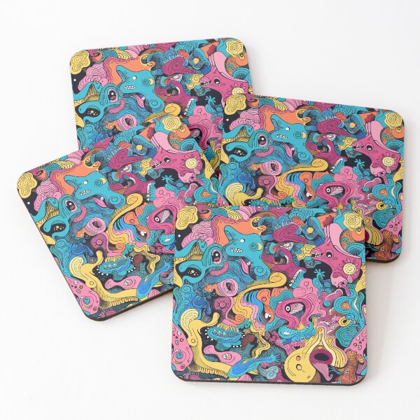Item preview, Psychedelic Abstract Doodle Art – Colorful Surreal Pattern designed and sold by YourPrettyHome.
