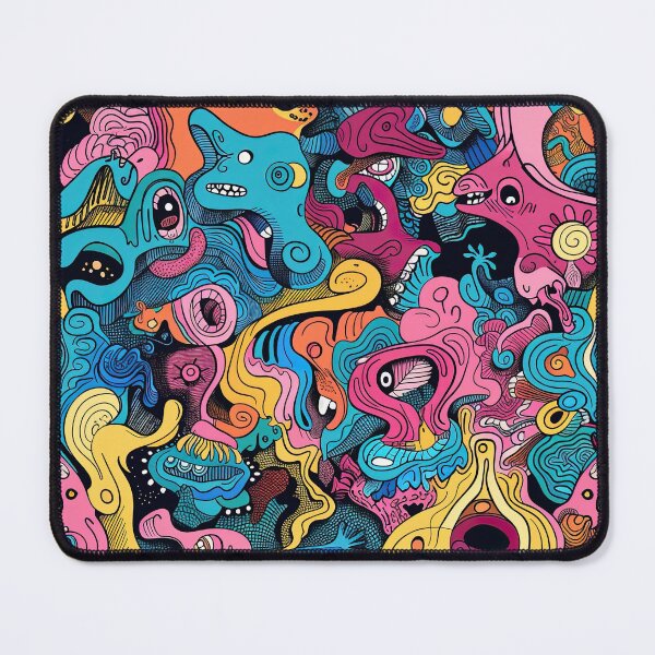 Item preview, Psychedelic Abstract Doodle Art – Colorful Surreal Pattern designed and sold by YourPrettyHome.