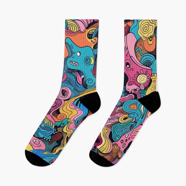 Item preview, Psychedelic Abstract Doodle Art – Colorful Surreal Pattern designed and sold by YourPrettyHome.
