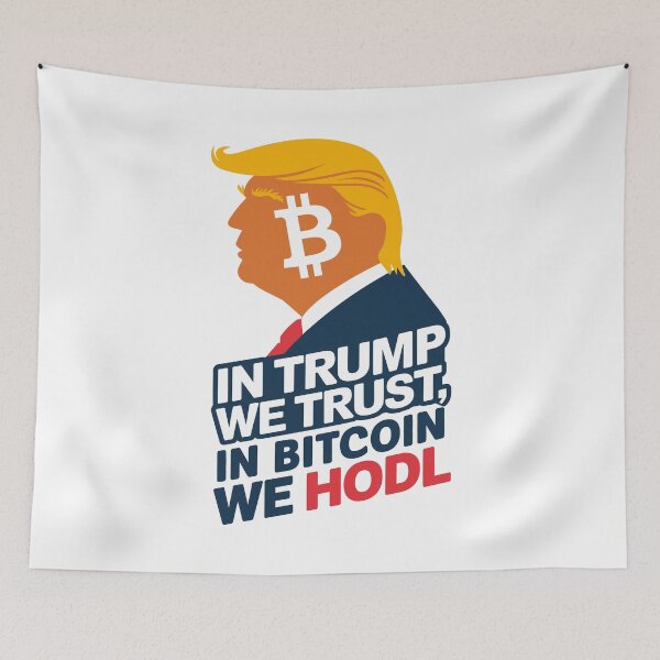 Item preview, In Trump We Trust – In Bitcoin We HODL designed and sold by BeamiCreations.