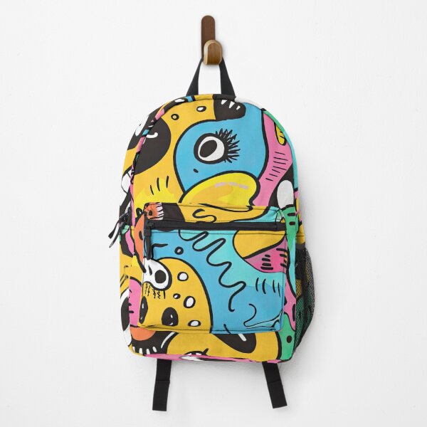 Item preview, Colorful Cartoon Monster Doodle Pattern – Fun Whimsical Creatures Art designed and sold by YourPrettyHome.