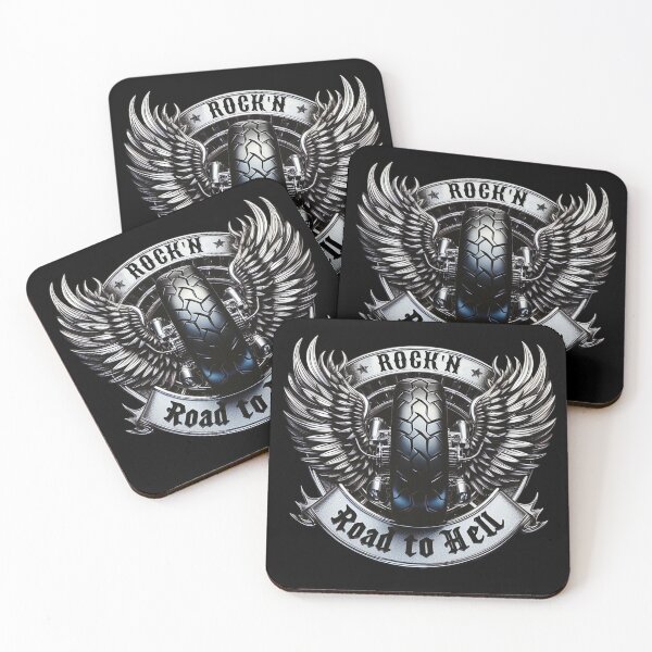 Item preview, Rock'n Road to Hell Winged Tire Art designed and sold by DeimosArtIntl.