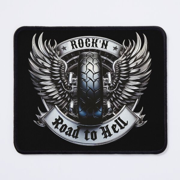 Item preview, Rock'n Road to Hell Winged Tire Art designed and sold by DeimosArtIntl.