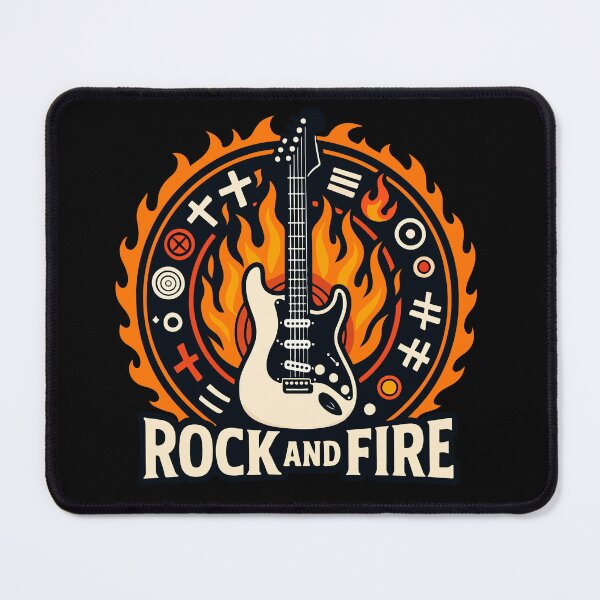 Item preview, Rock and Fire Electric Guitar Graphic Art designed and sold by IAPICTURE.