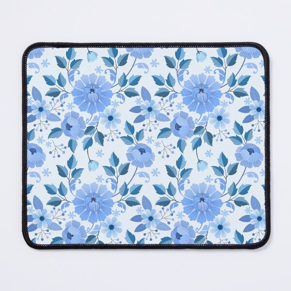 Item preview, Elegant blue flowers designed and sold by Screen Sage.