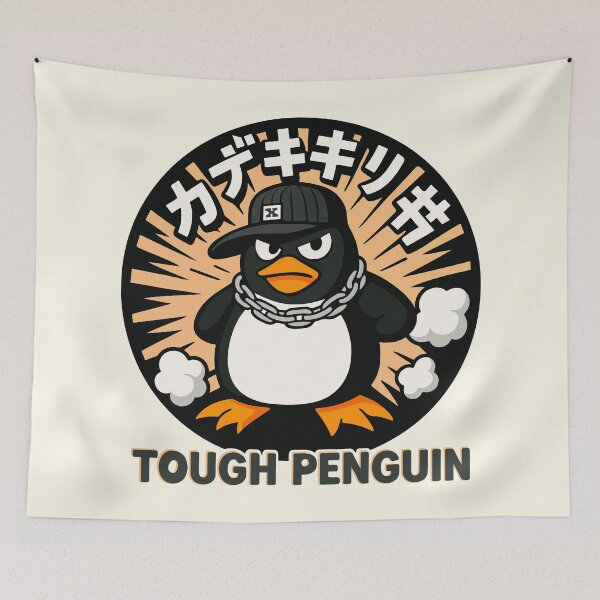 Item preview, Tough Penguin Rapper Cartoon designed and sold by IAPICTURE.