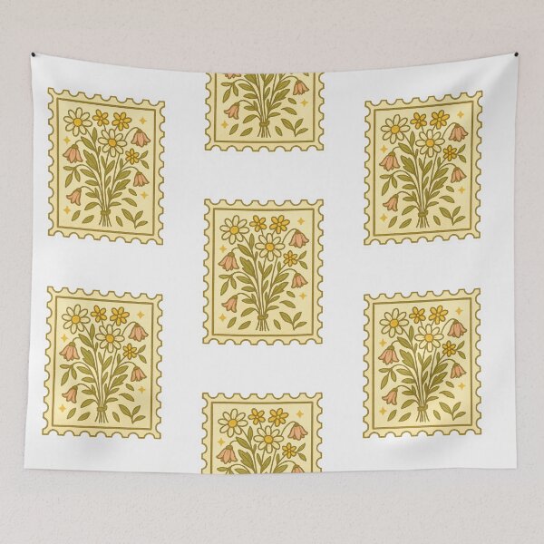 Item preview, Sello postal antiguo - Ramo de flores designed and sold by SnugBugz.