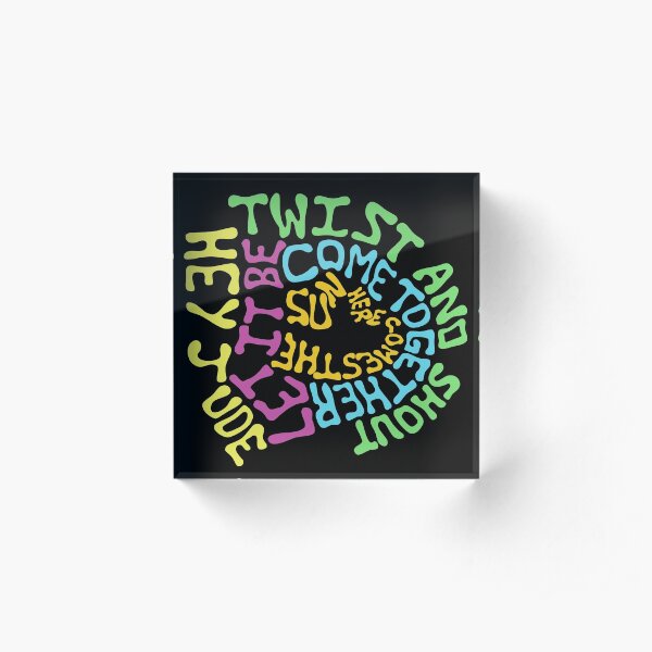 Beatles Songs Acrylic Block