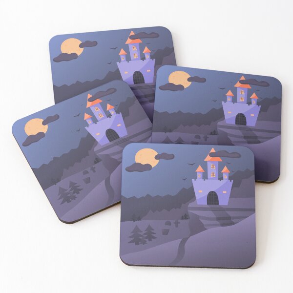 Item preview, Halloween. Castle on the Mountain. Night of Horror designed and sold by Medlena.