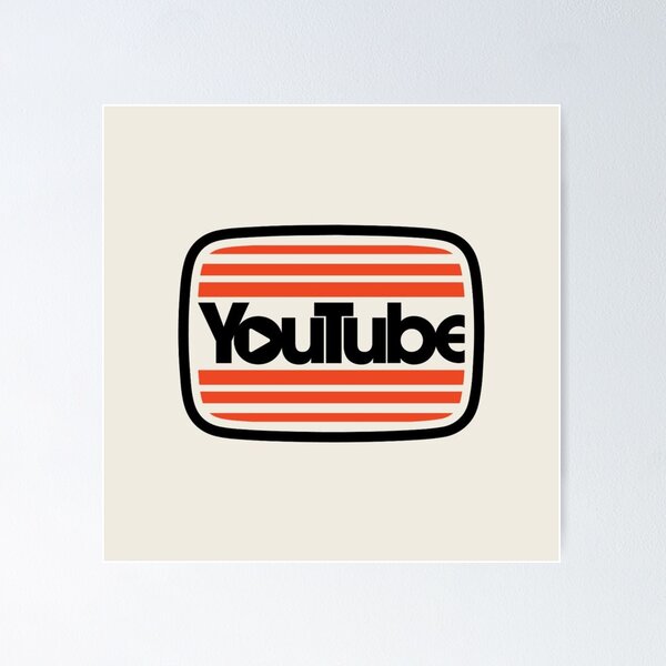 Item preview, Cool Retro YouTube Logo Design designed and sold by darkskinbender.