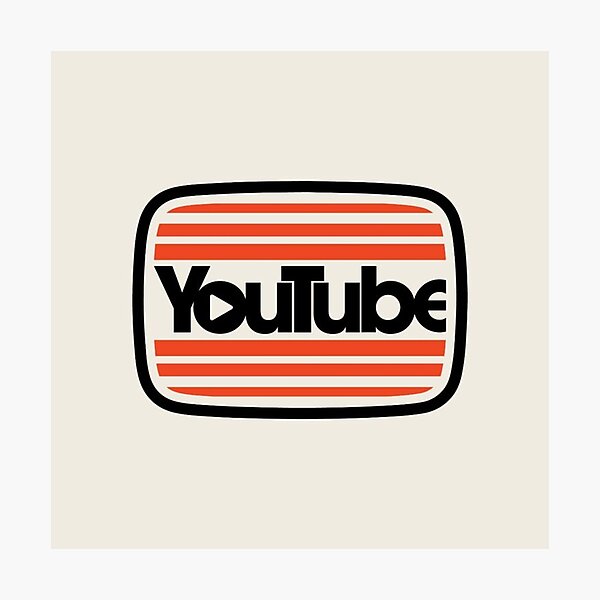 Item preview, Cool Retro YouTube Logo Design designed and sold by darkskinbender.