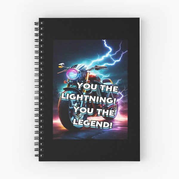 Item preview, Motivational Motorcycle YOU THE LIGHTNING! YOU THE LEGEND! designed and sold by Giulivo Store Graphic.