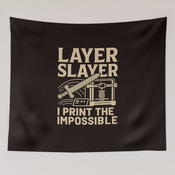 Item preview, Layer Slayer 3D Printing – Funny Maker & Tech Nerd Design for Engineers and DIY Creators designed and sold by dschiffer12.