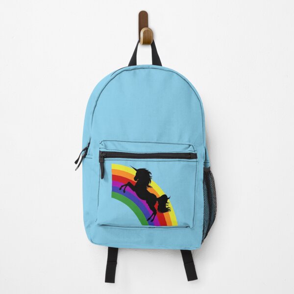 Item preview, Black Unicorn Silhouette on Rainbow Subtle LGBTQ+ Pride designed and sold by SandyMDesigns.