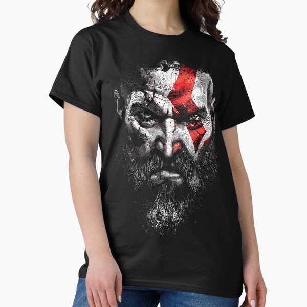 Vista previa del artículo con la obra «Camiseta gráfica Kratos God of War Spartan Rage», diseñado y vendido por HakoCity.